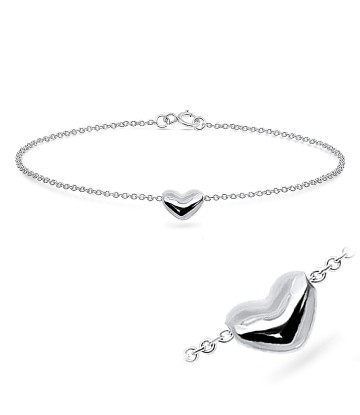 Heart Silver Bracelets BRS-89